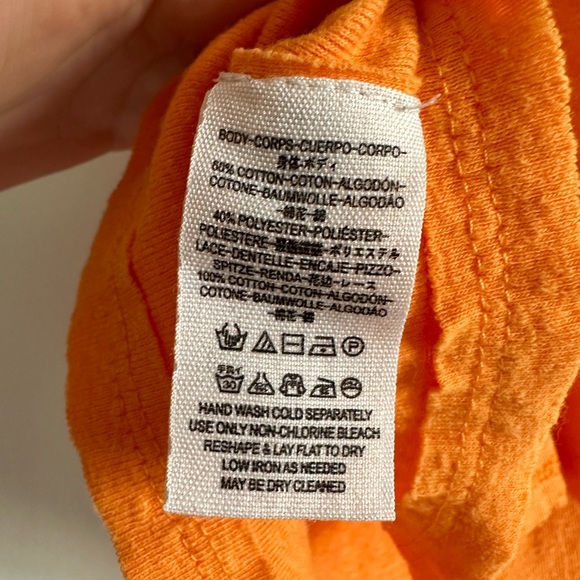 Free People We the Free Orange Boho Window Knit Floral Embroidered Tank Top - Picture 9 of 10